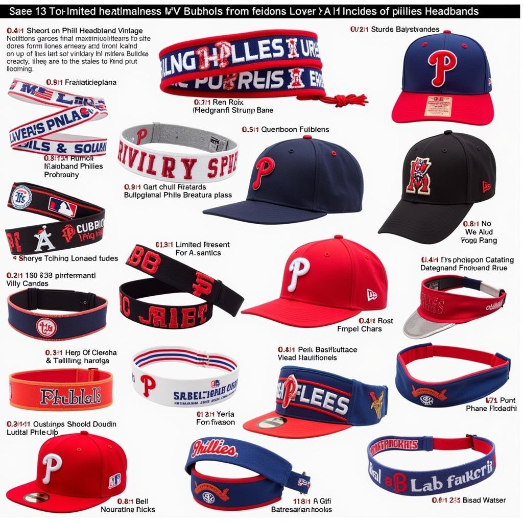 Variety of Phillies Headbands