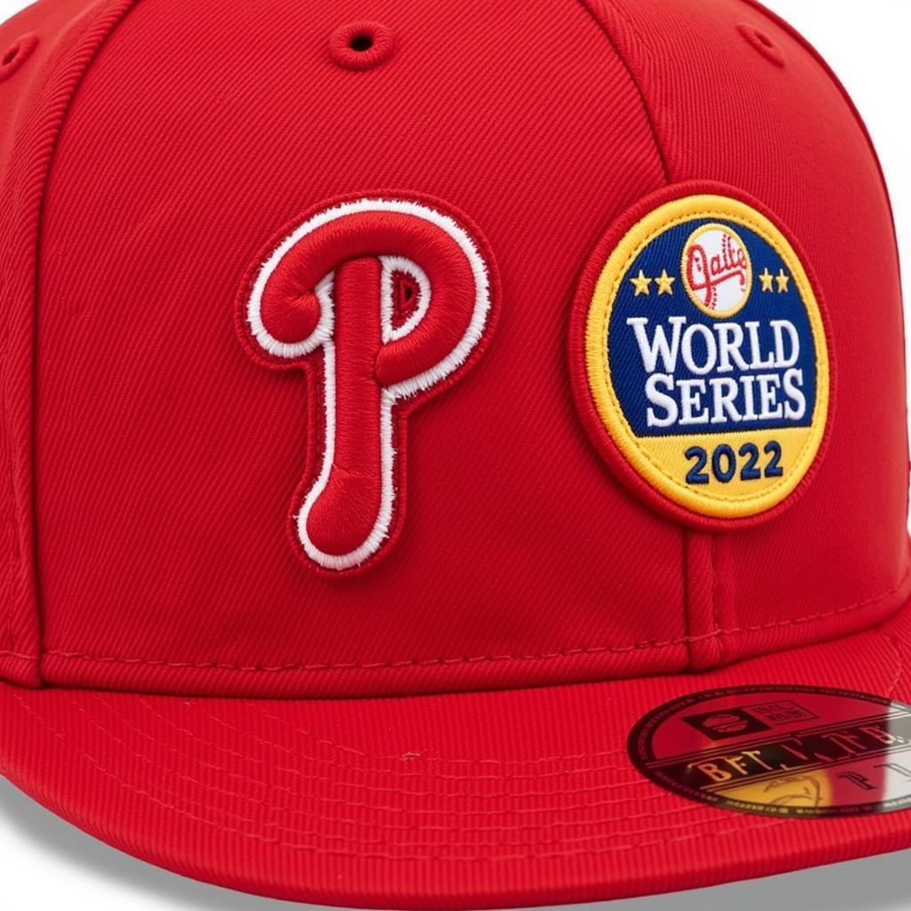 Phillies World Series Hat 2022 Close-Up