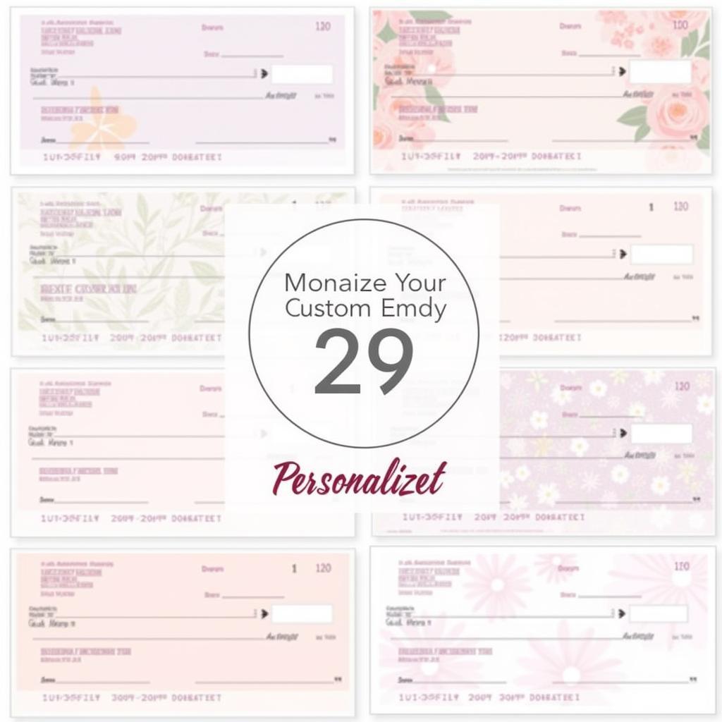 Pink Floral Personal Checks