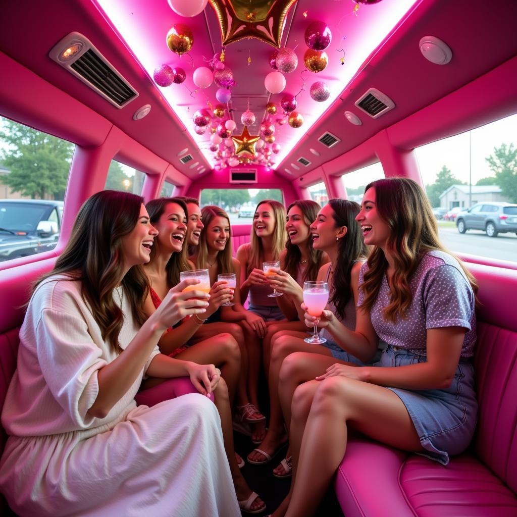 Pink Limo Birthday Celebration in Houston