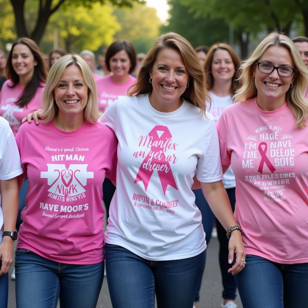 Pink Ribbon Cross Faith Breast Cancer Support Shirt