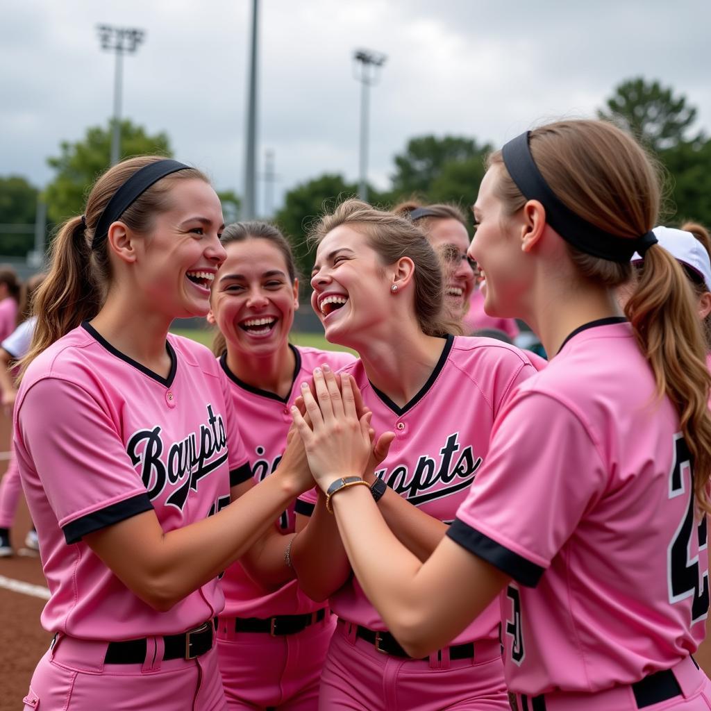 Pink Softball Jerseys and Team Spirit