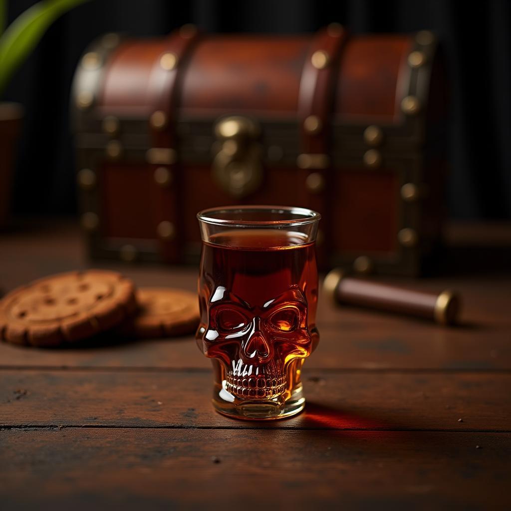 Pirate Shot Glass with Skull Design