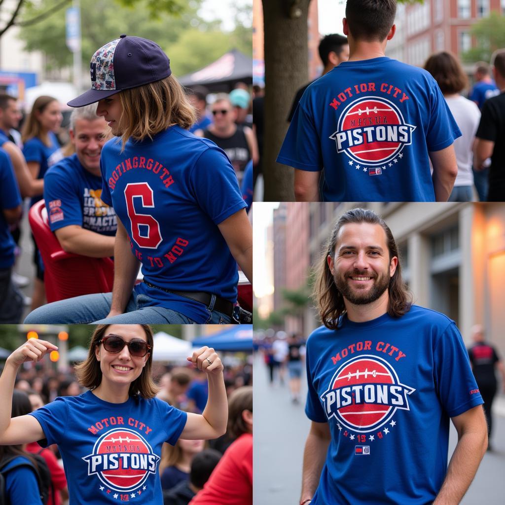 Pistons Motor City T-Shirt Fans