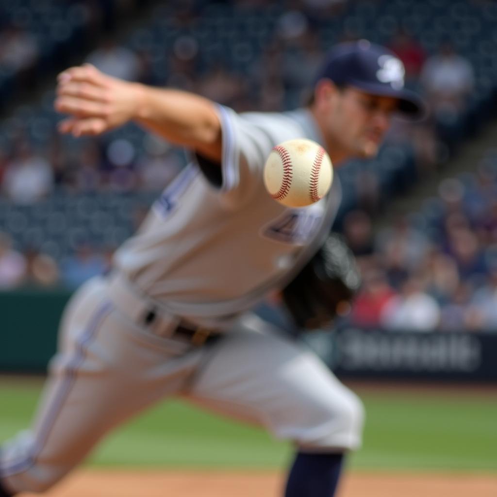 Pitcher Demonstrating Perfect Spin