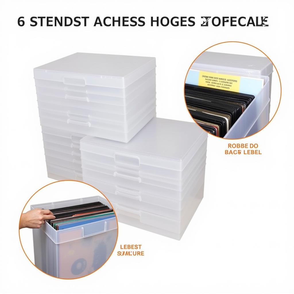 Stackable and Durable Plastic Record Storage Boxes