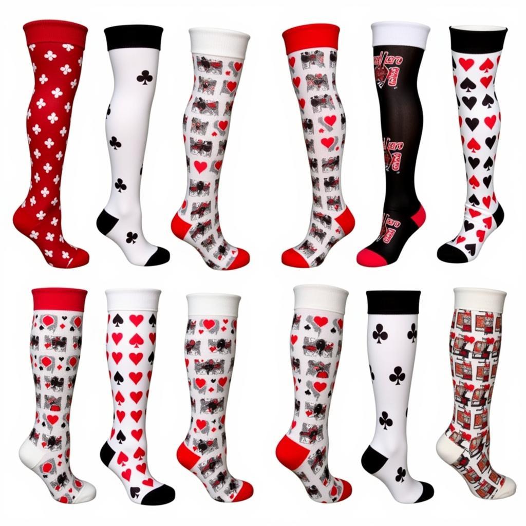 Different Styles of Playing Card Stockings