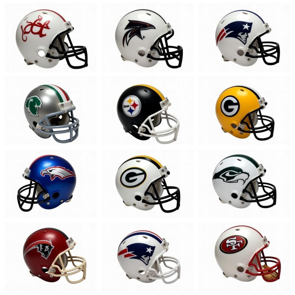 Variety of Pocket Size NFL Helmets