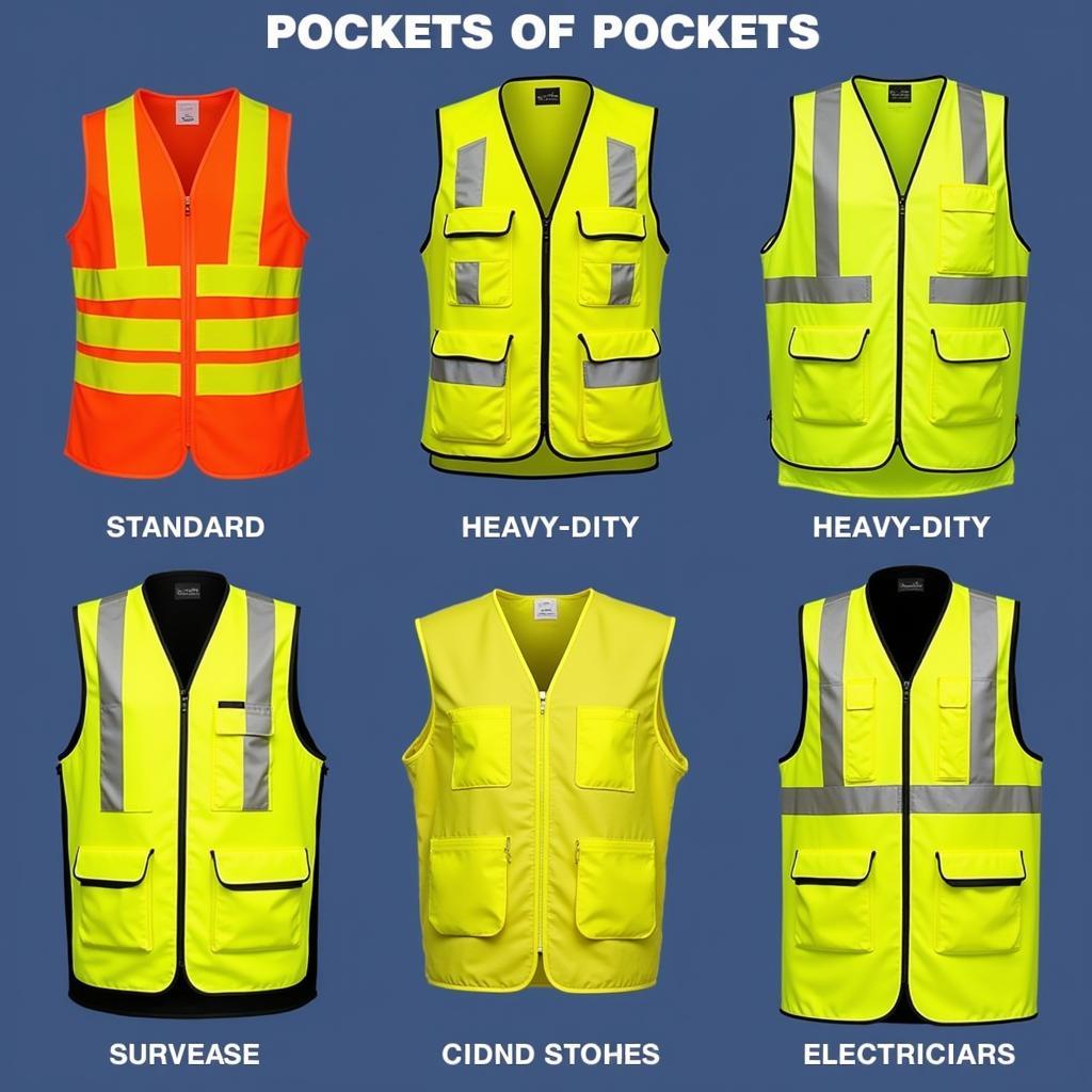 Different Types of Pockets Safety Vests