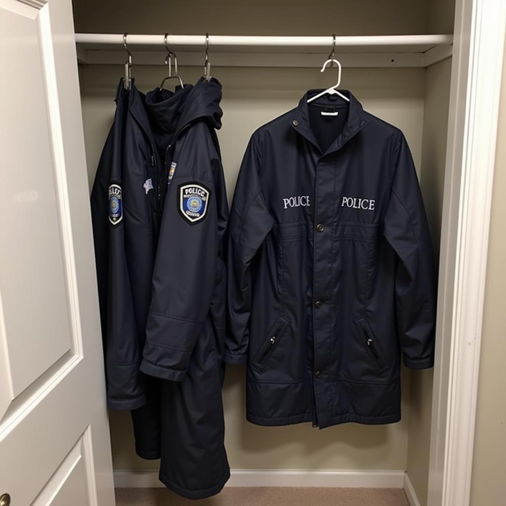 Proper storage of police motorcycle rain gear