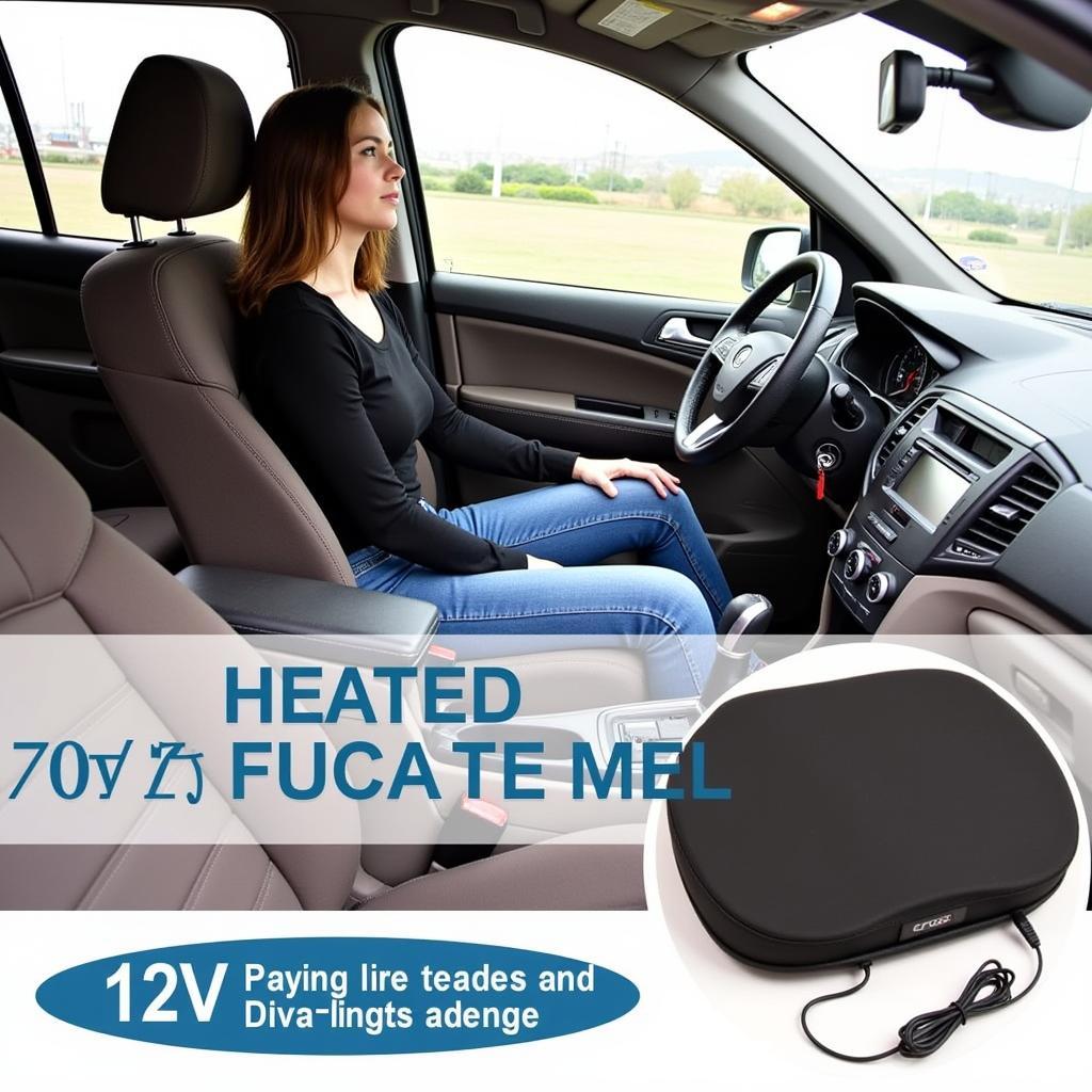 Portable Heated Seat Cushion for Car Use