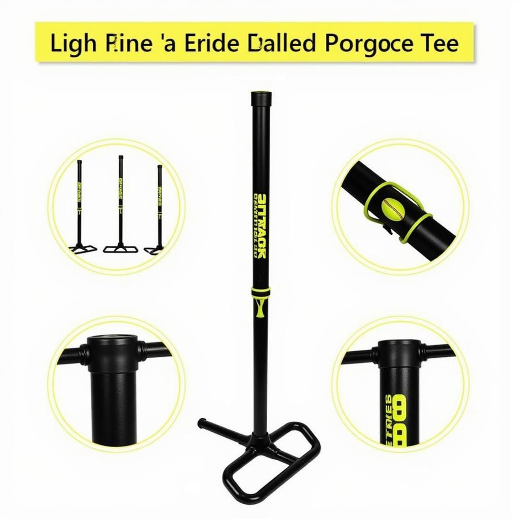 Portable Softball Batting Tee Folded for Transport