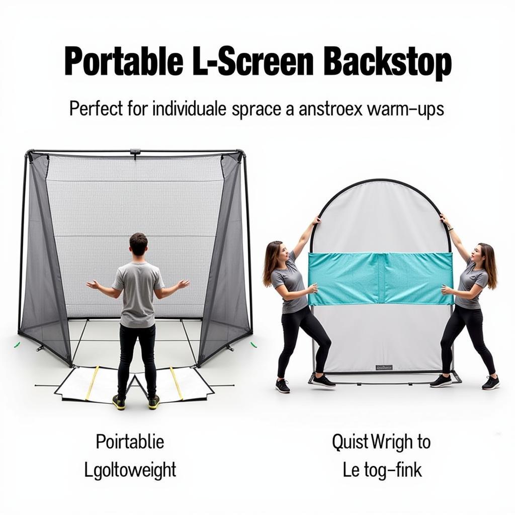 Portable Softball L-Screen Backstop