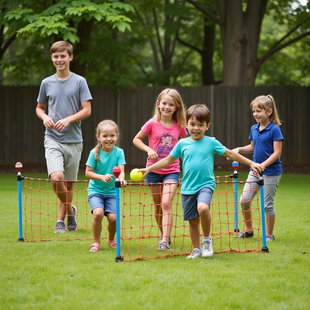 Portable Wiffle Ball Fence in Action