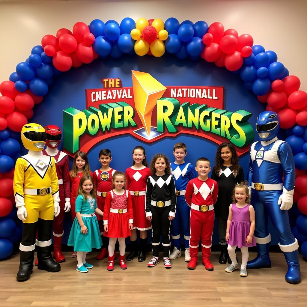 Power Rangers Balloon Photo Booth Backdrop