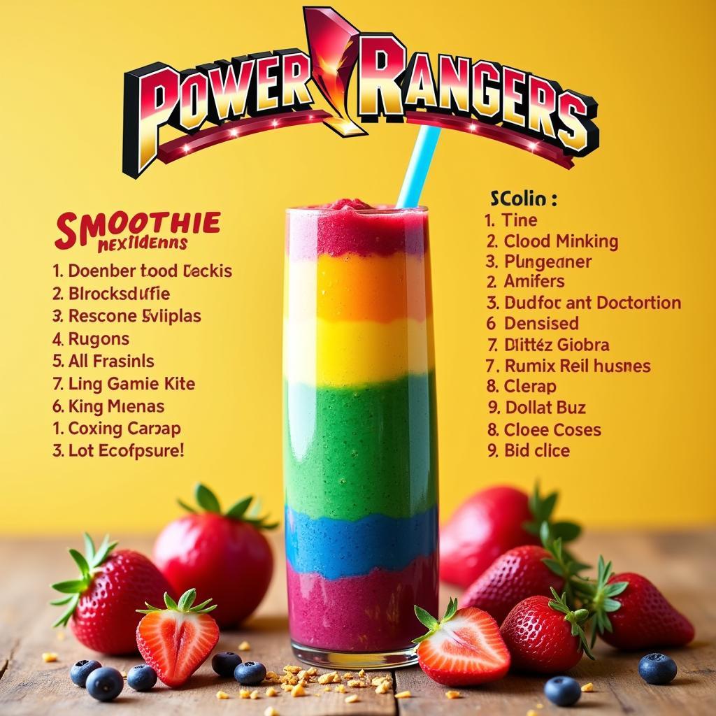 Power Rangers Themed Smoothie Recipe