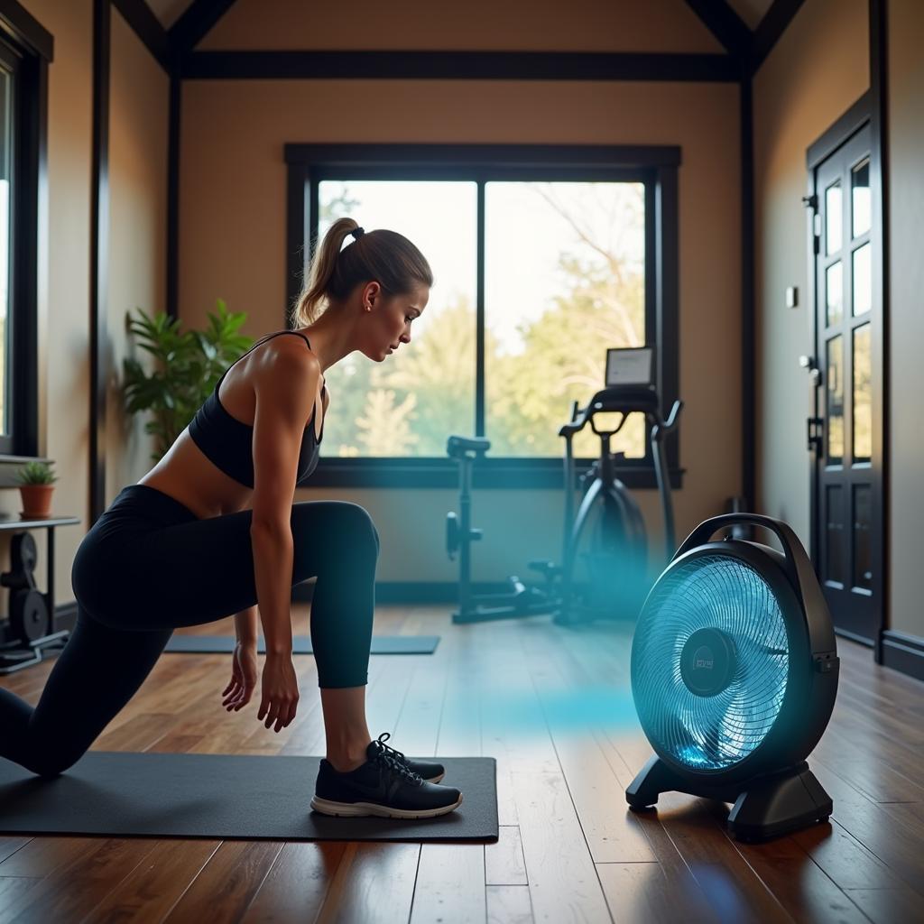 Power Zone Fan in a Home Gym