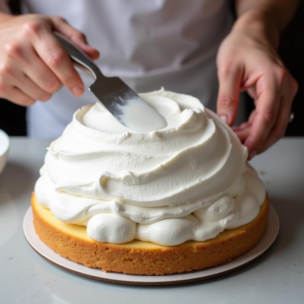 Preparing Baked Alaska: Applying the Meringue