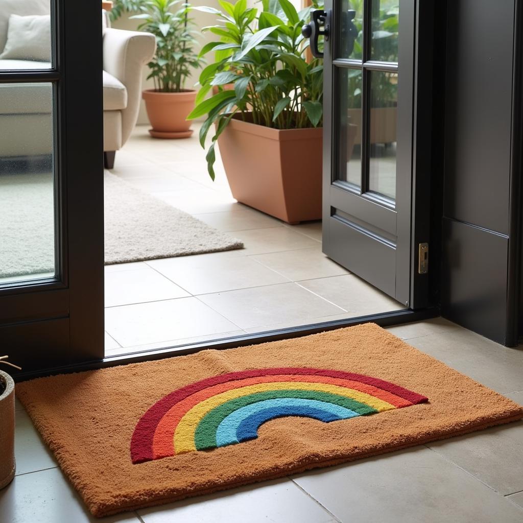 Pride Door Mat with Subtle Design