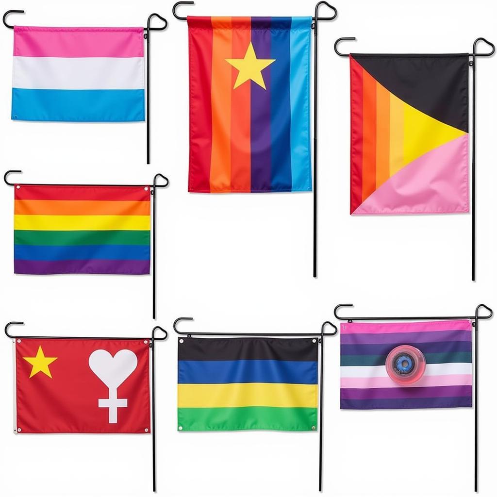 Pride Garden Flags Representing Different Identities