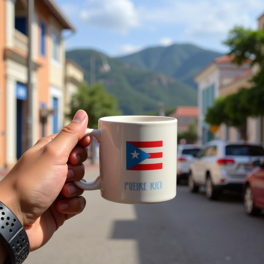 Puerto Rico mug as a symbol of the island's culture and beauty