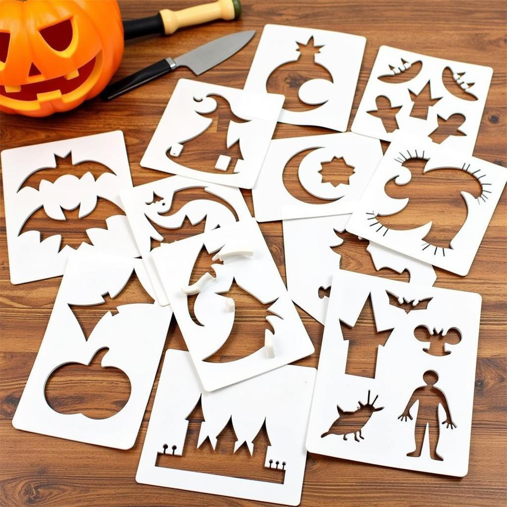 Variety of Pumpkin Carving Stencils