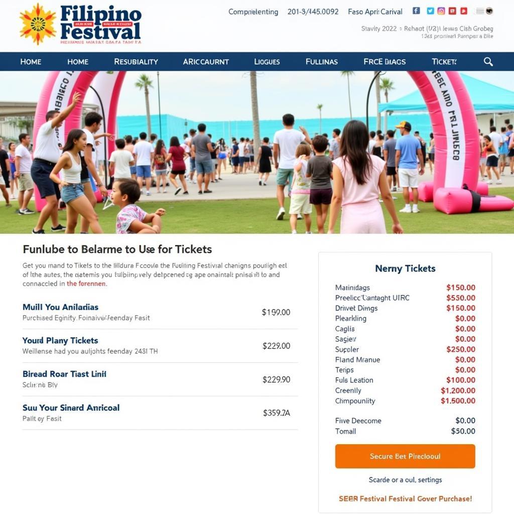 Purchasing Filipino Festival Tampa Tickets Online