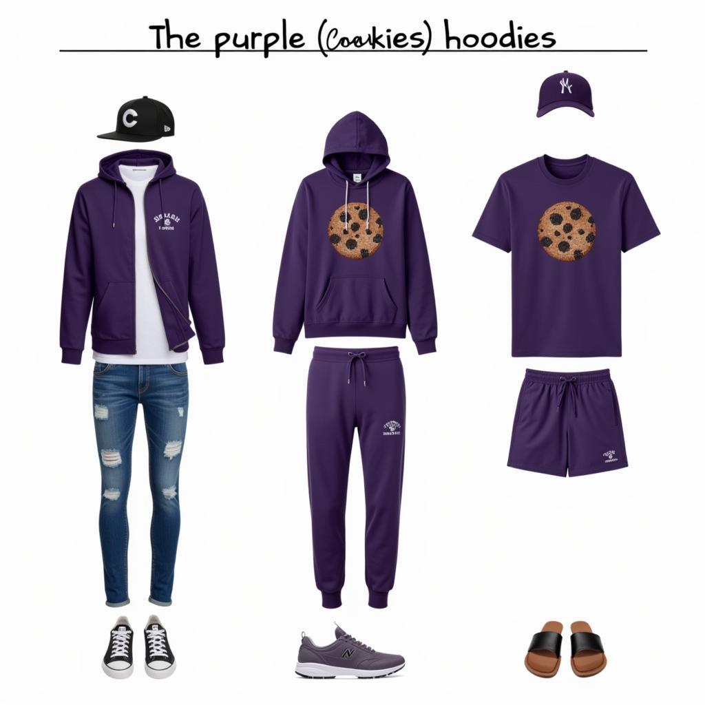 Different Outfit Ideas Featuring the Purple Cookies Hoodie