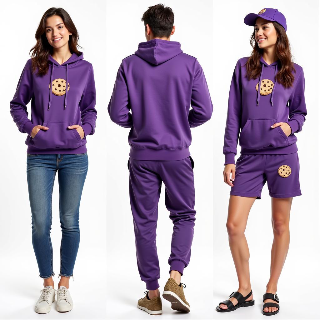 Purple Cookies Hoodie Streetwear Style Inspiration