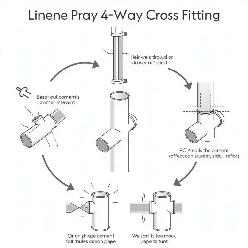 Correct installation process of a PVC 4-Way Cross fitting