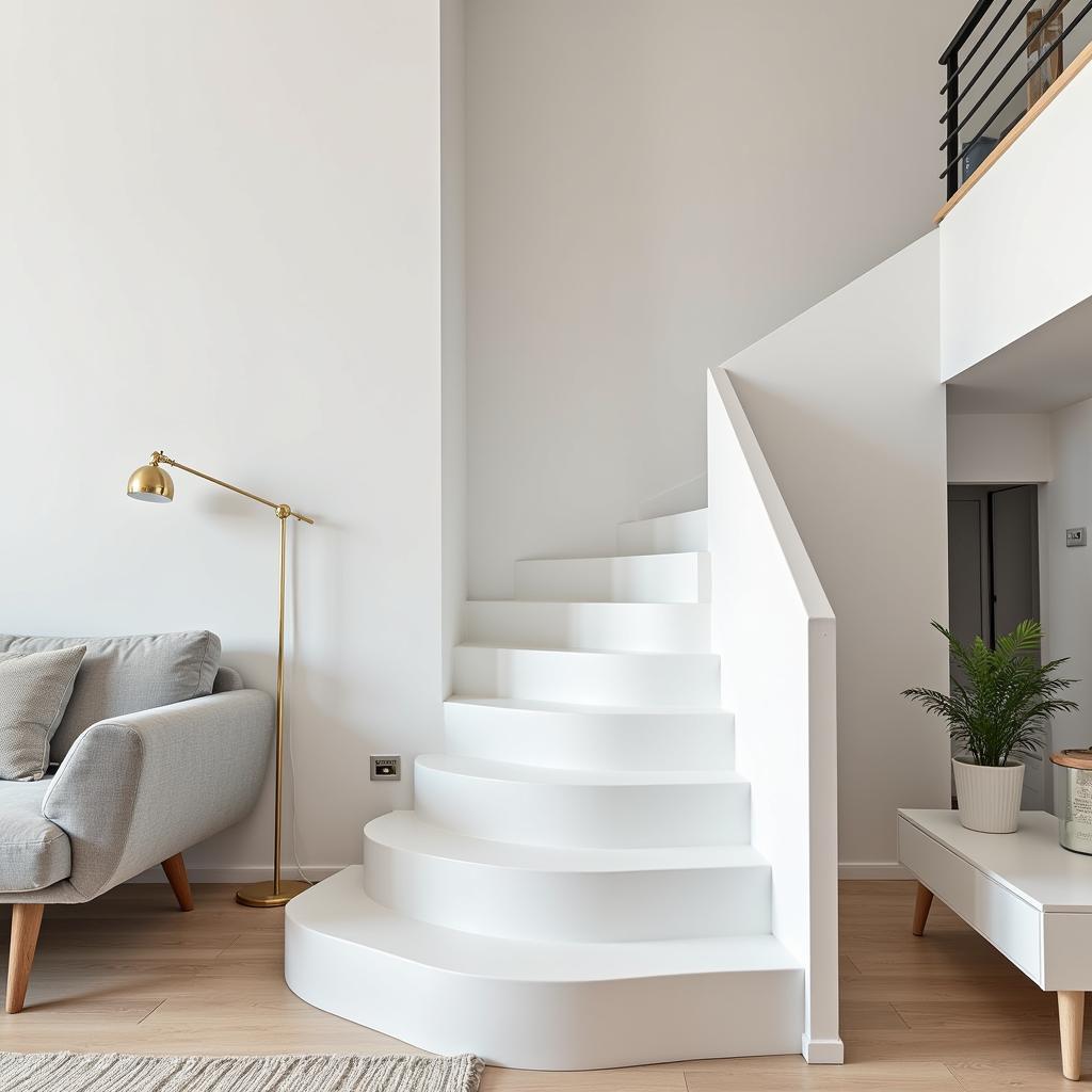 Modern PVC Plastic Staircase in a Contemporary Home