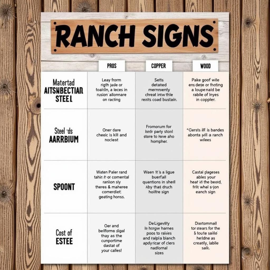 Comparing Different Ranch Sign Materials