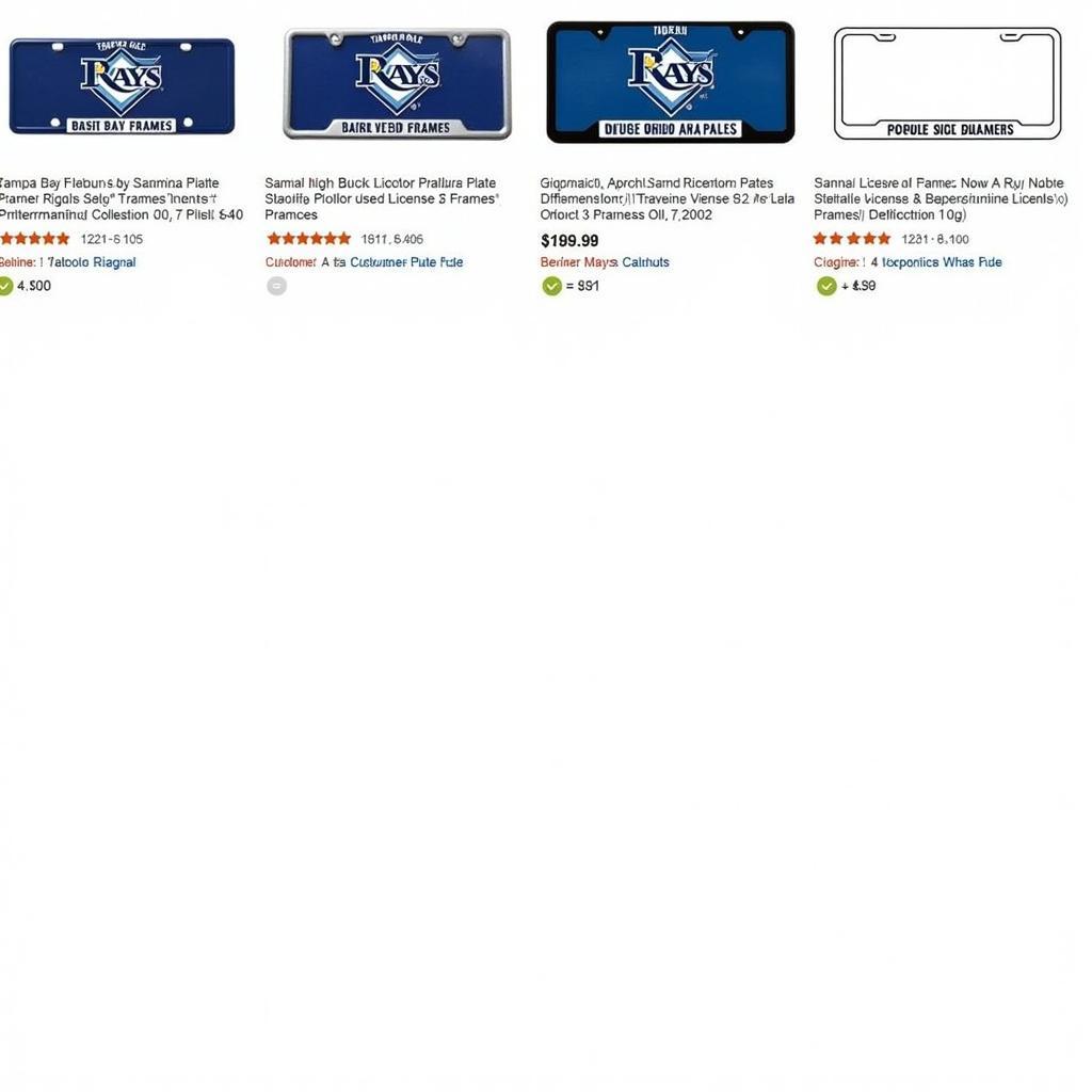 Shopping for Tampa Bay Rays License Plate Frames Online