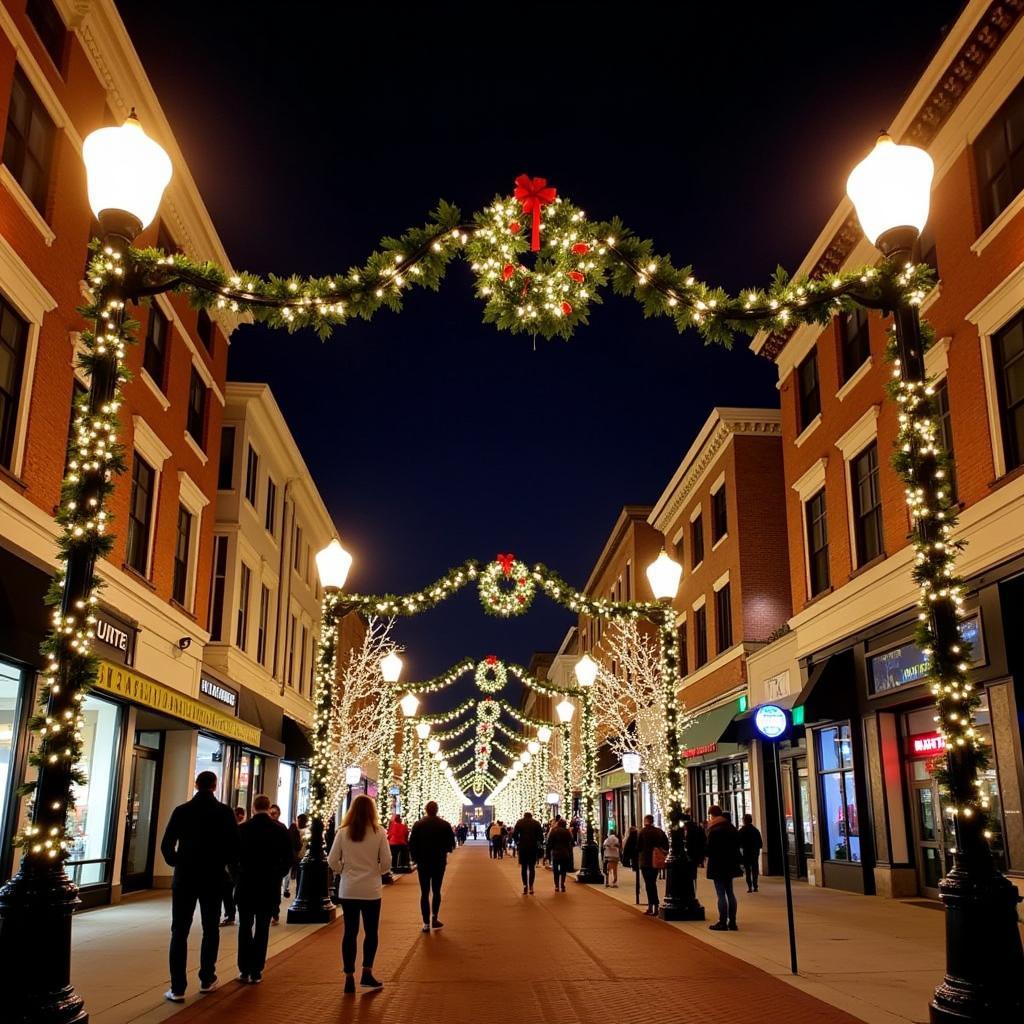 Red Bank Christmas Tree Lighting Festive Decorations