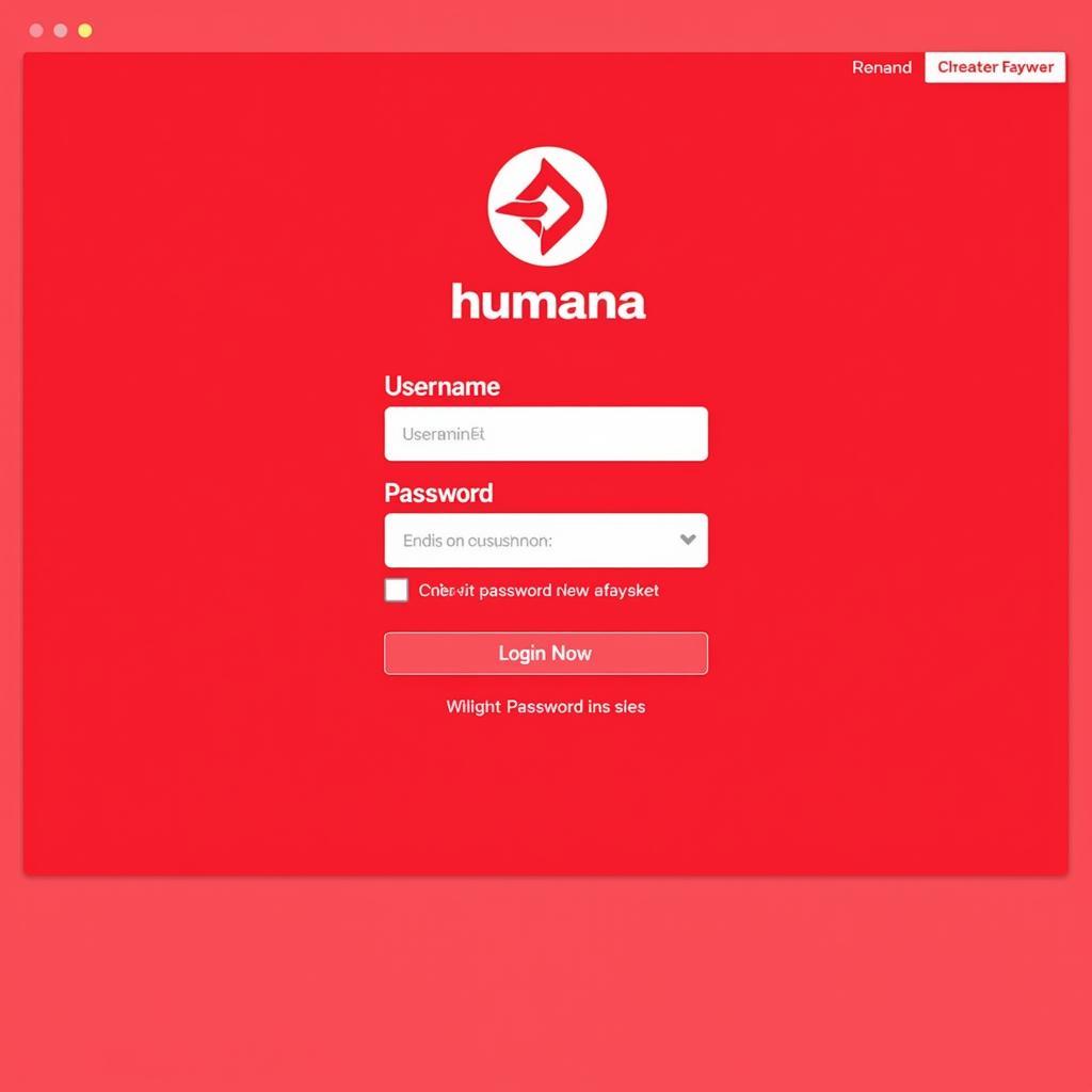 Red Humana Login Page Screenshot