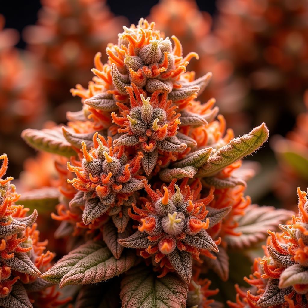 Close-up of Red Rager Strain Buds