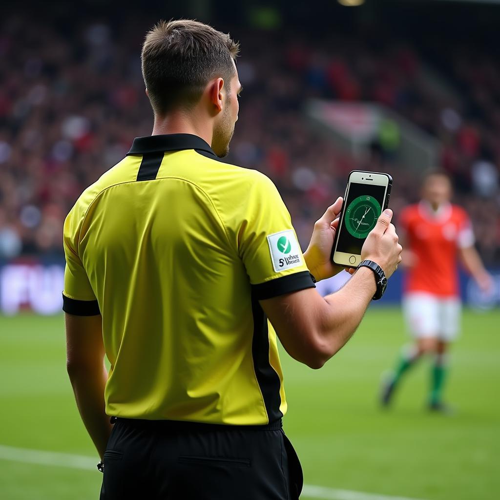 Referee Monitoring Shot Clock