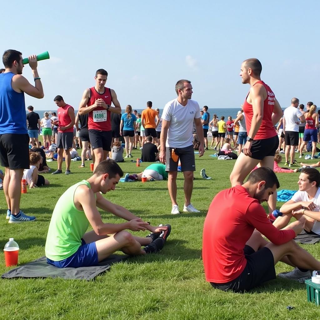 Post-race recovery at Rehoboth Beach 5k