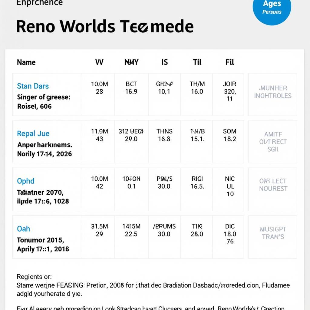 Reno Worlds 2024 Schedule Example