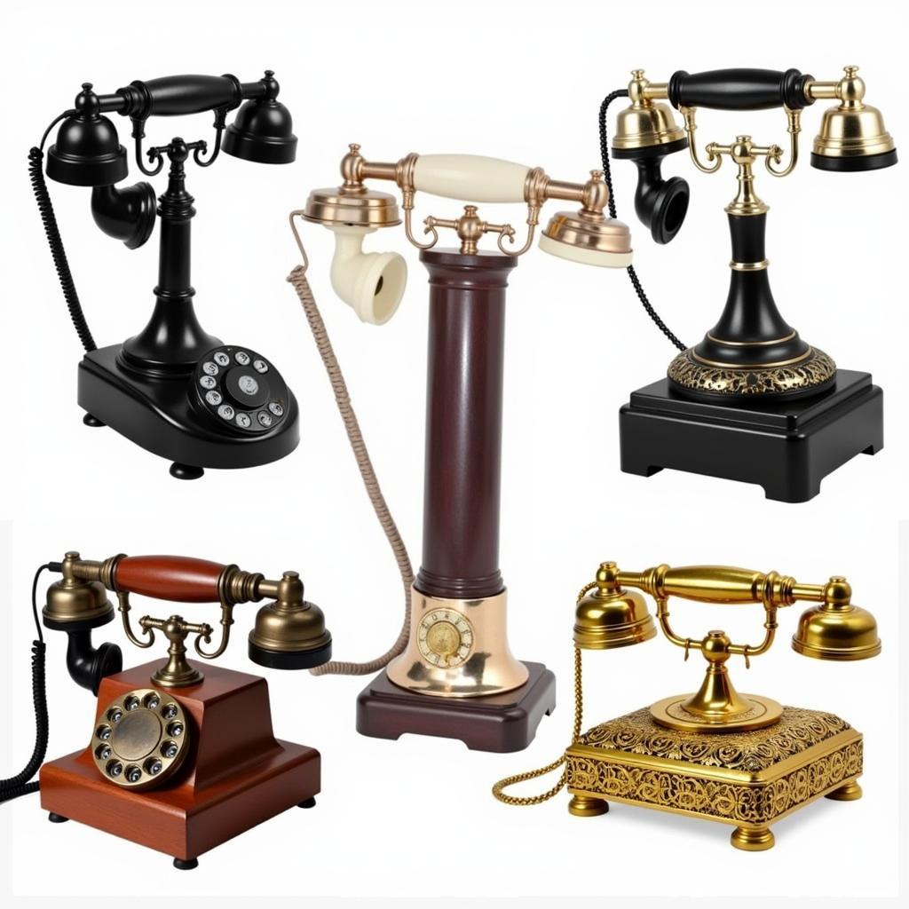 Different Styles of Replica Candlestick Telephones