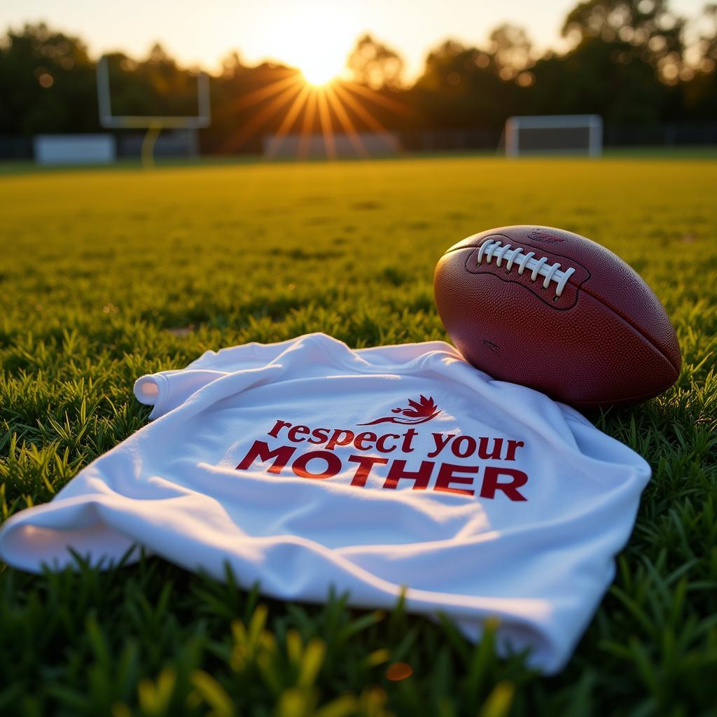 Respect Your Mother Shirt on a Football Field