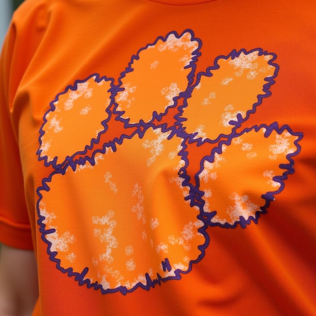 Retro Clemson Tiger Paw Shirt