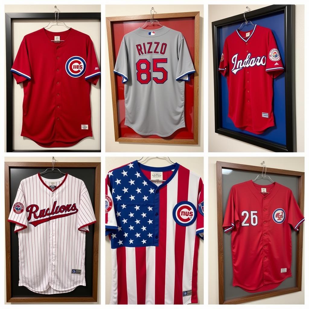 A collection of Rizzo jerseys