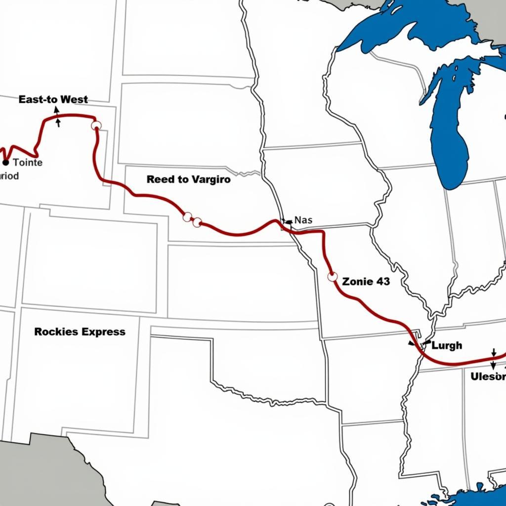 Rockies Express Pipeline Route Map