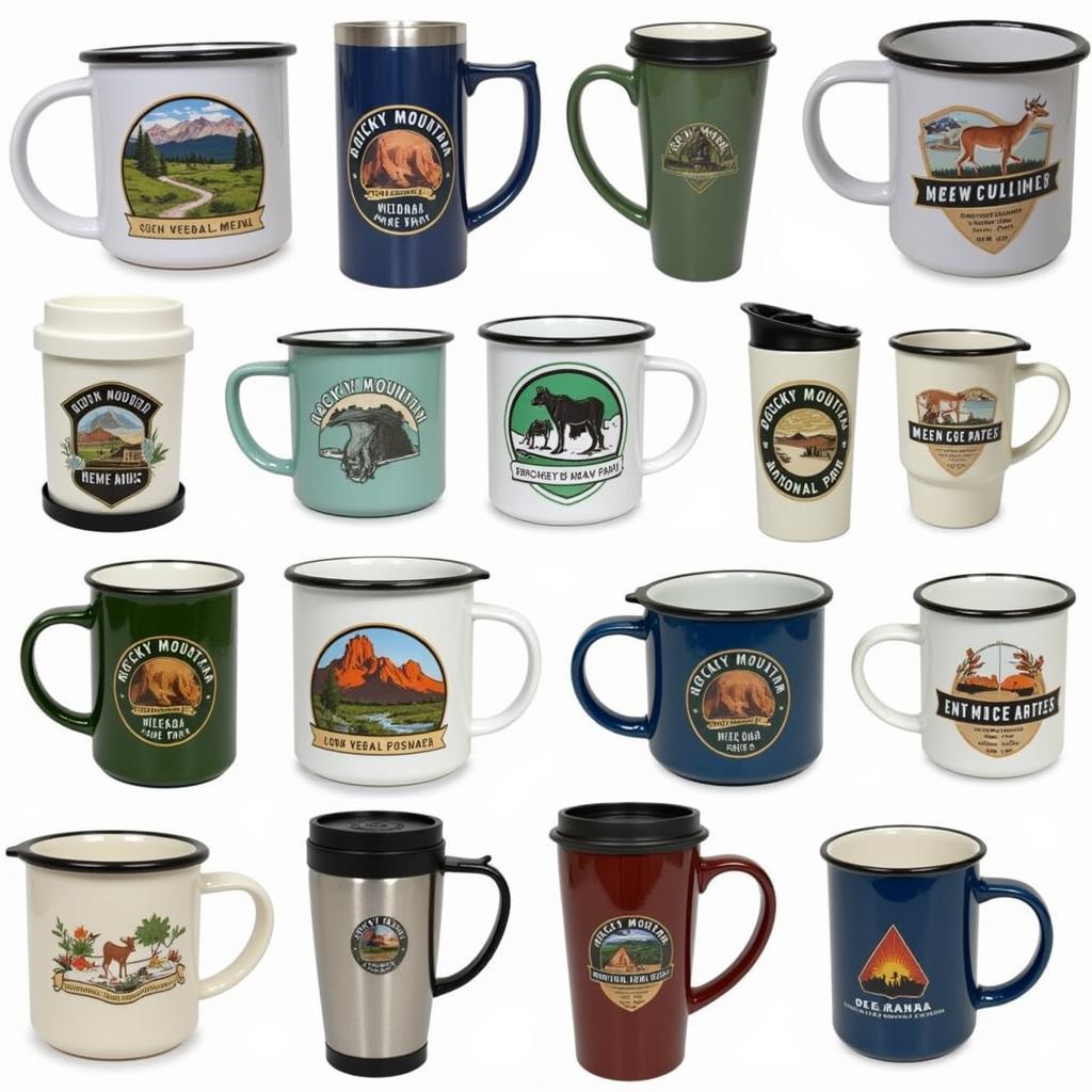 Rocky Mountain National Park mugs in various styles and materials.