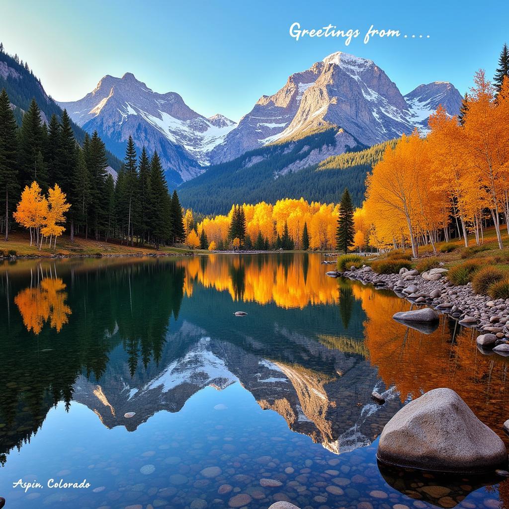 Rocky Mountain Postcard Depicting a Scenic Colorado Landscape