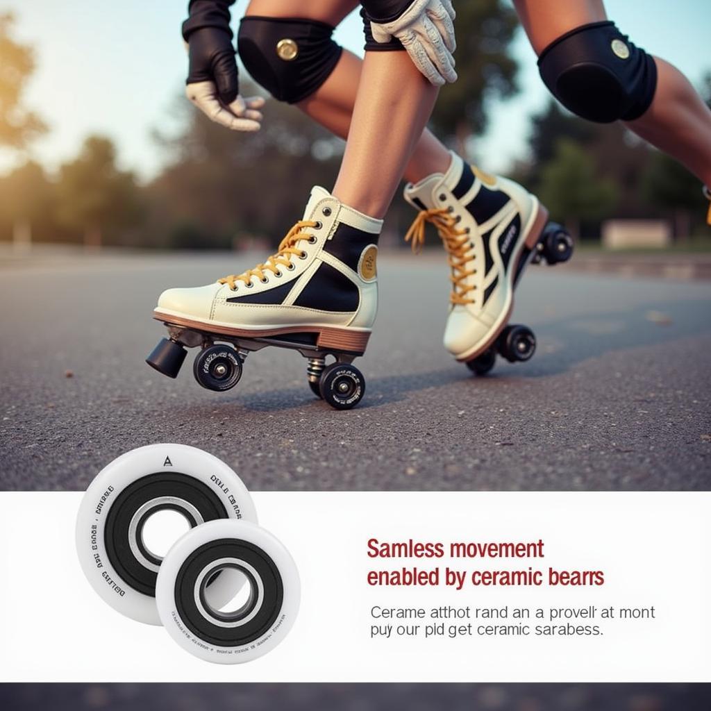 Roller skater experiencing the smooth glide of ceramic bearings