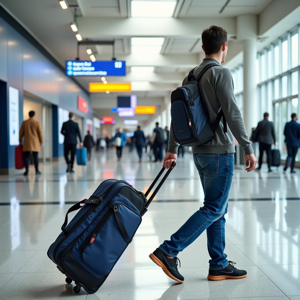 Rolling Softball Bag Easy Transport at Airport