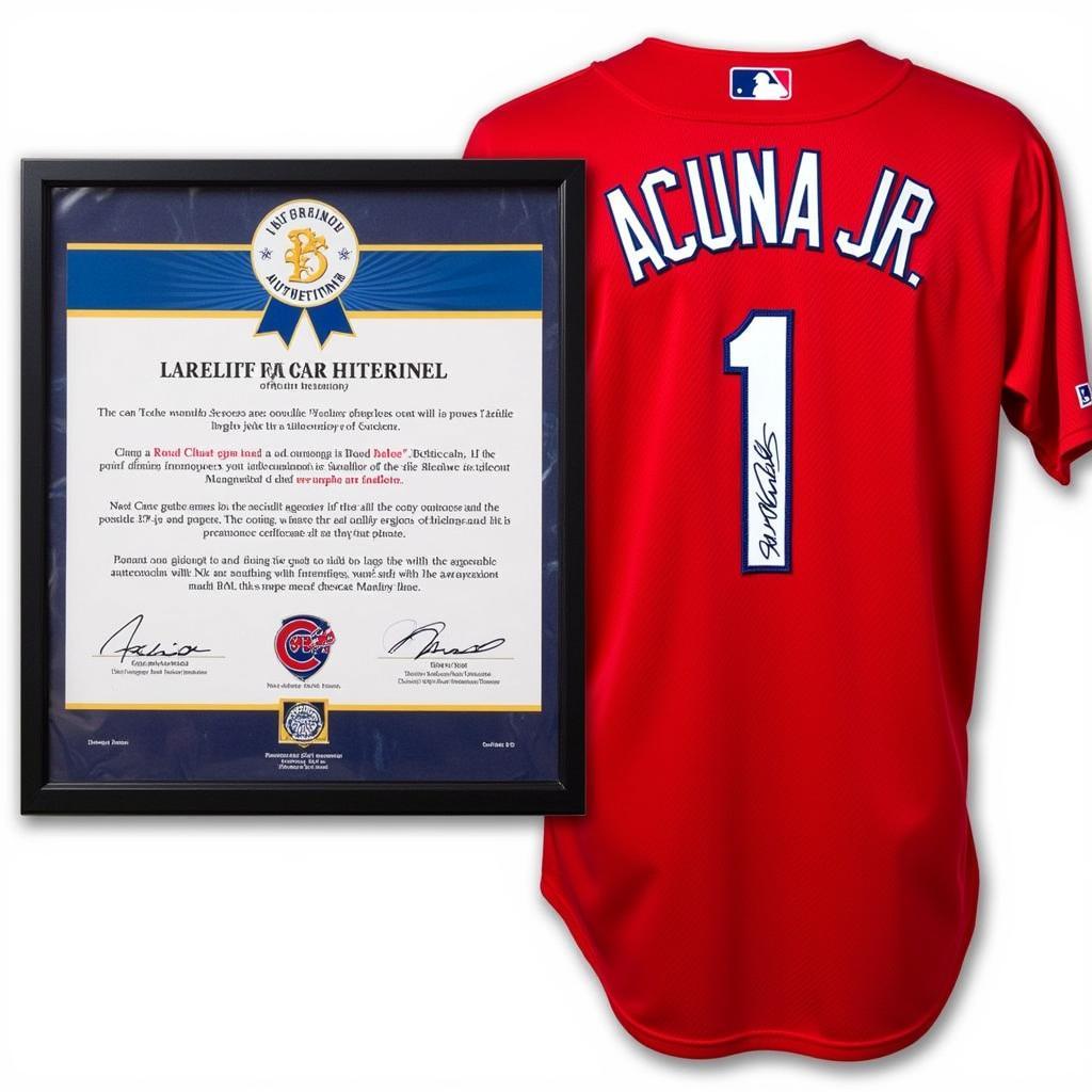 Ronald Acuna Jr. authentic signed jersey with certificate of authenticity