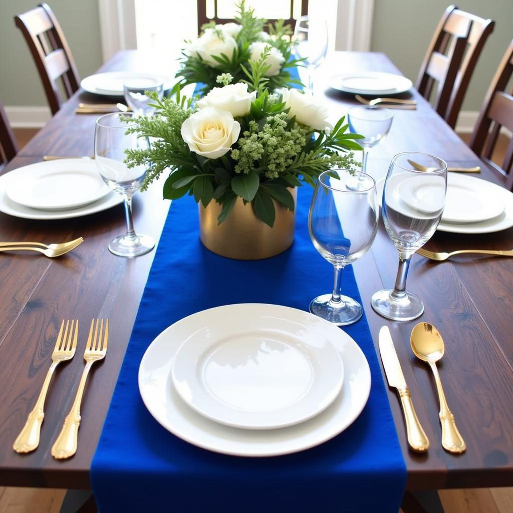 Styling a Royal Blue Table Runner